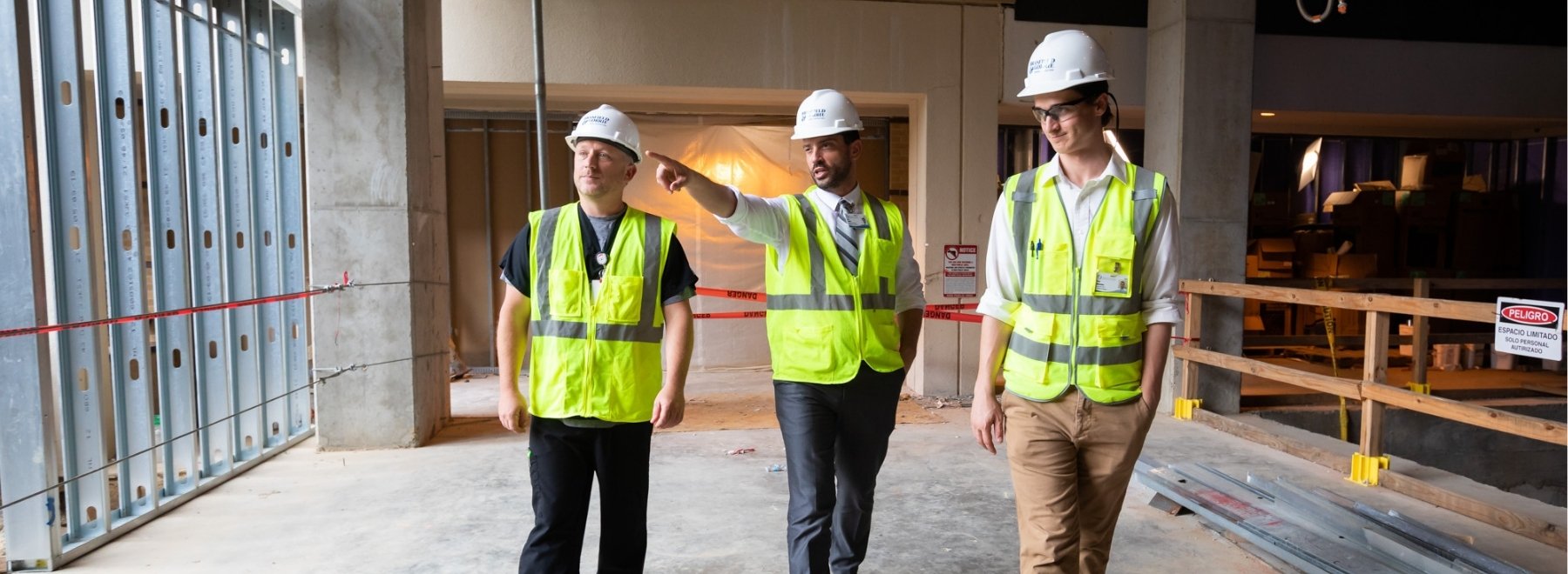 Portrait of Chris Collado during Sanderson construction